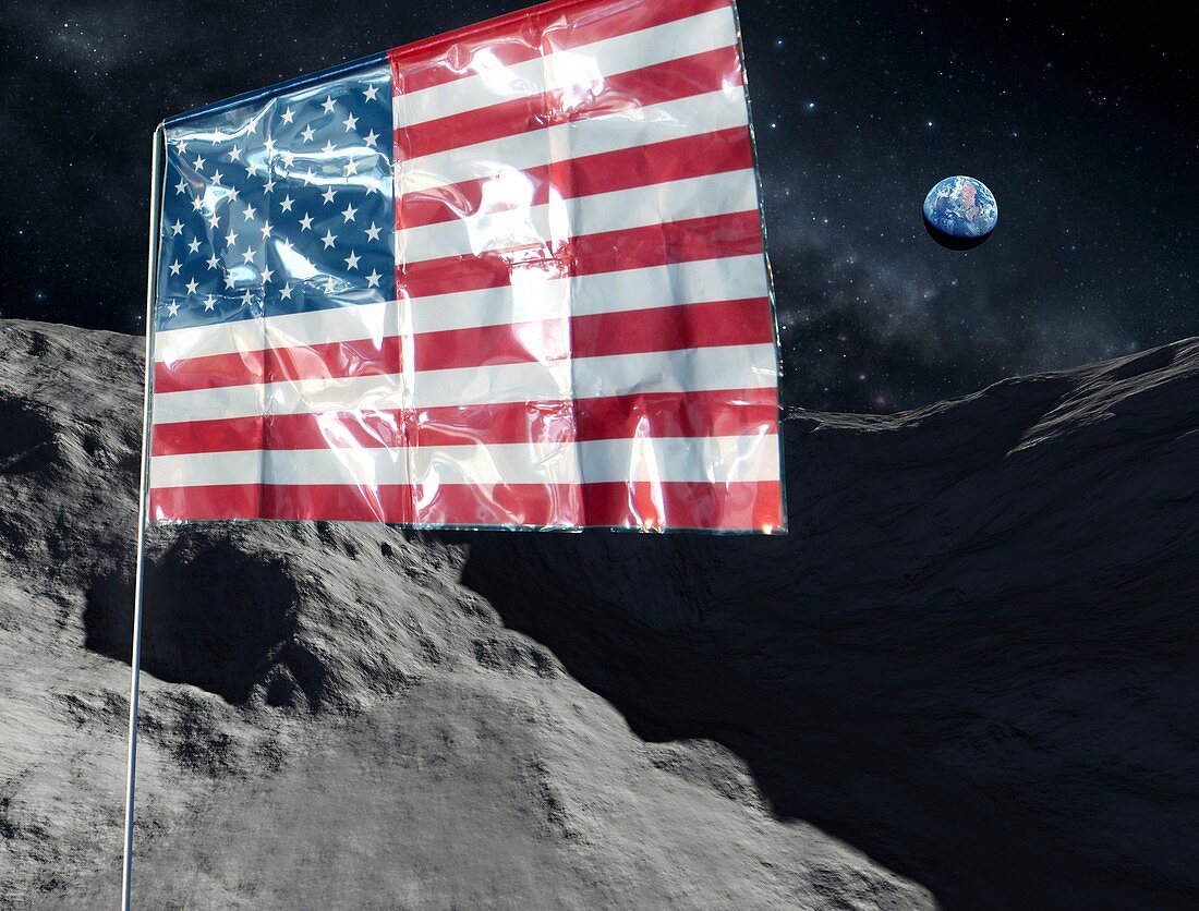 US return to the Moon, conceptual illustration