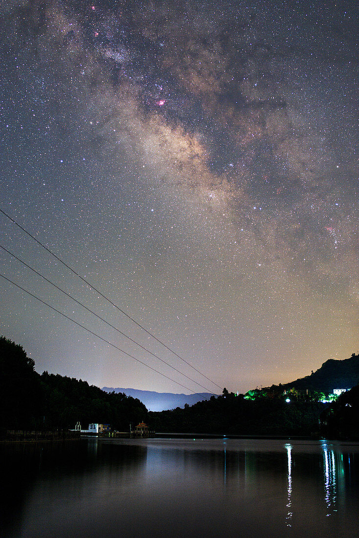 Milky Way over Nanpeng Reservoir, China
