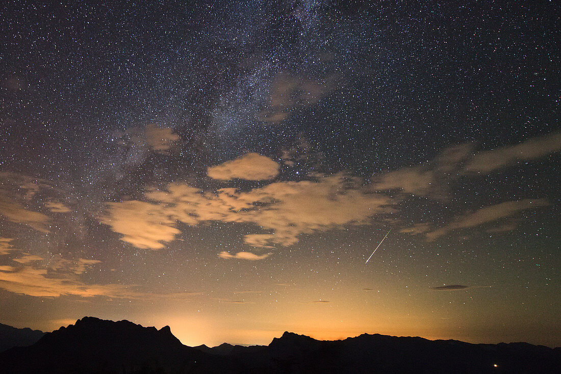 Perseid meteor, China