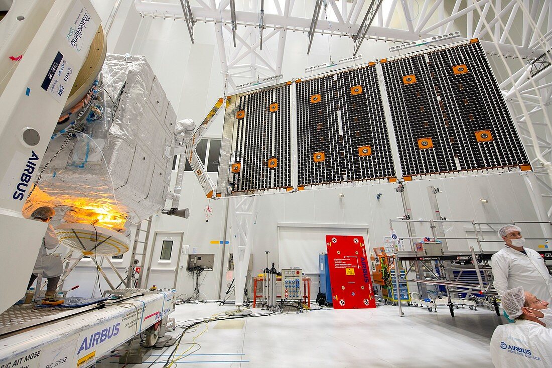BepiColombo spacecraft solar panels test before launch