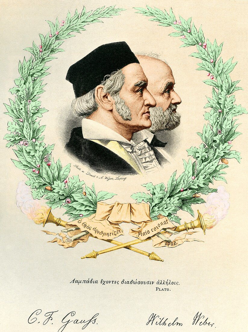 Gauss and Weber, telegraph inventors