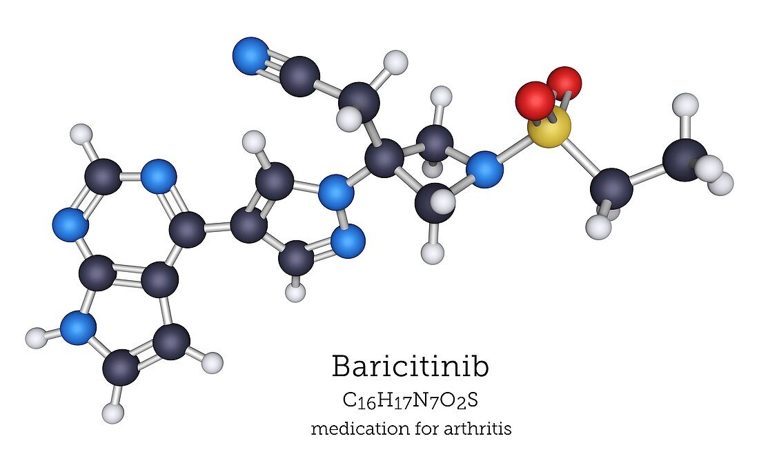 Molecular model of baricitinib arthritis drug