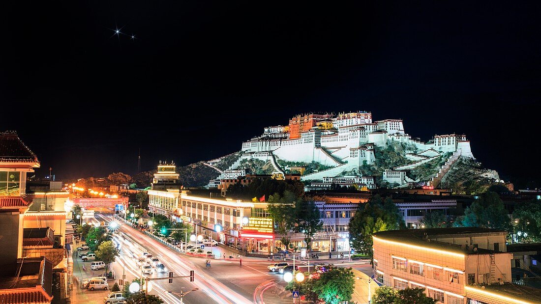 Venus and Jupiter over the Potala Palace