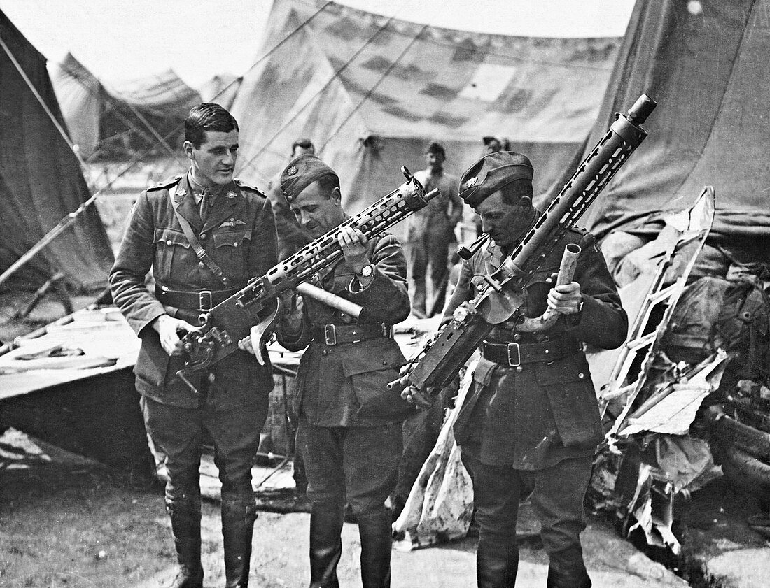 Guns from Baron von Richthofen's crashed aeroplane, 1918