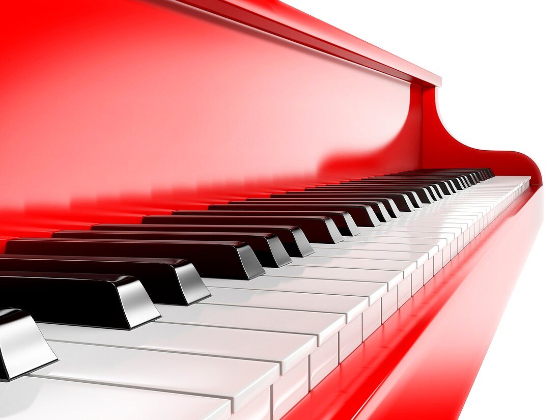 Piano keys, illustration