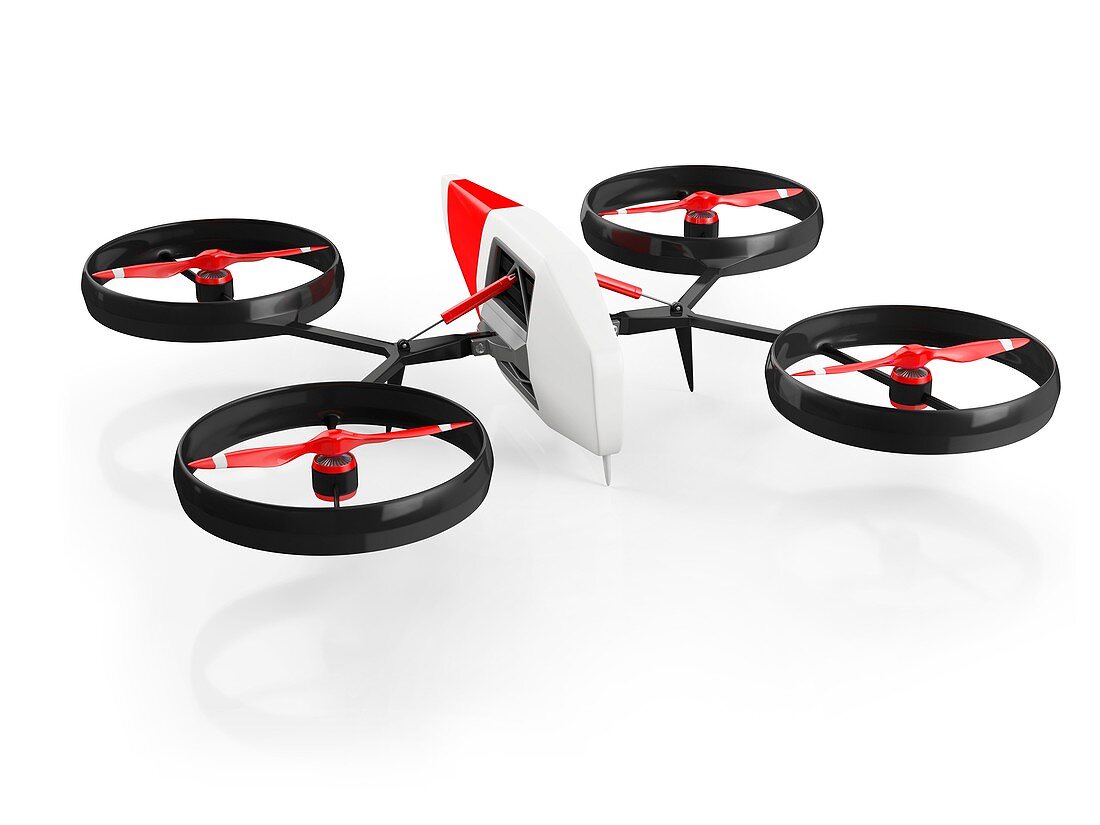 Quadcopter drone, illustration