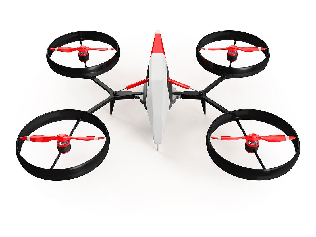 Quadcopter drone, illustration