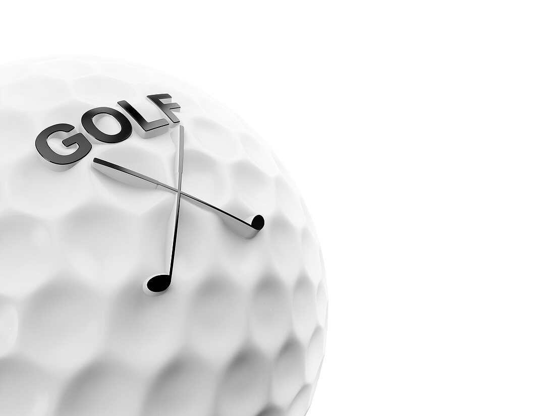 Golf ball, illustration