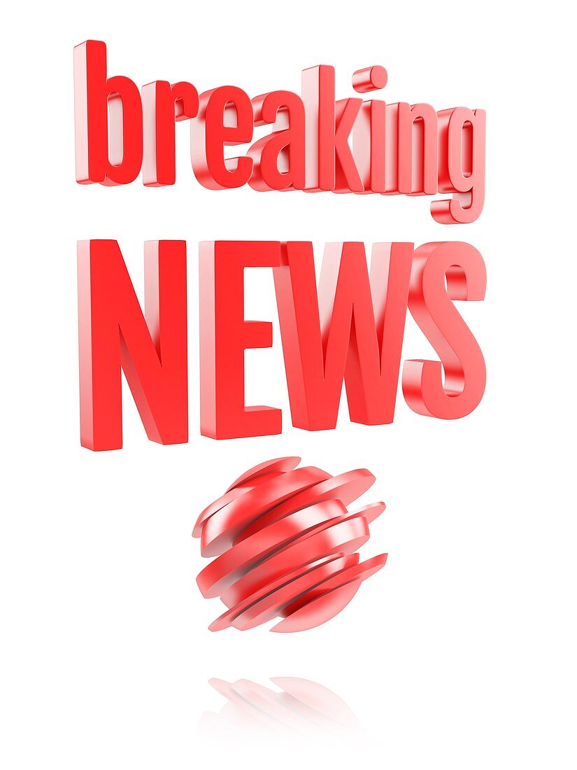 Breaking news logo, illustration