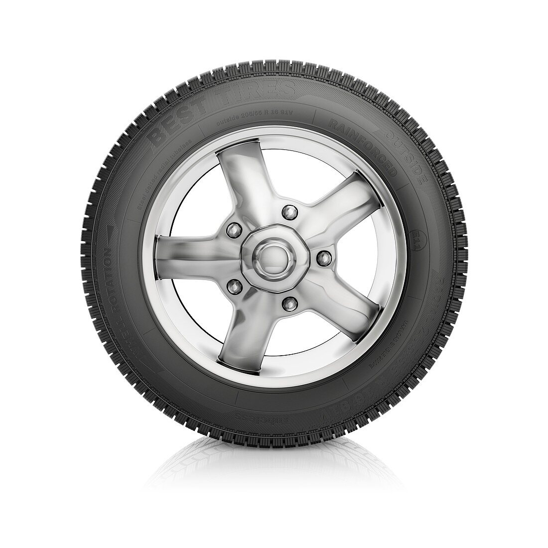 Car wheel, illustration