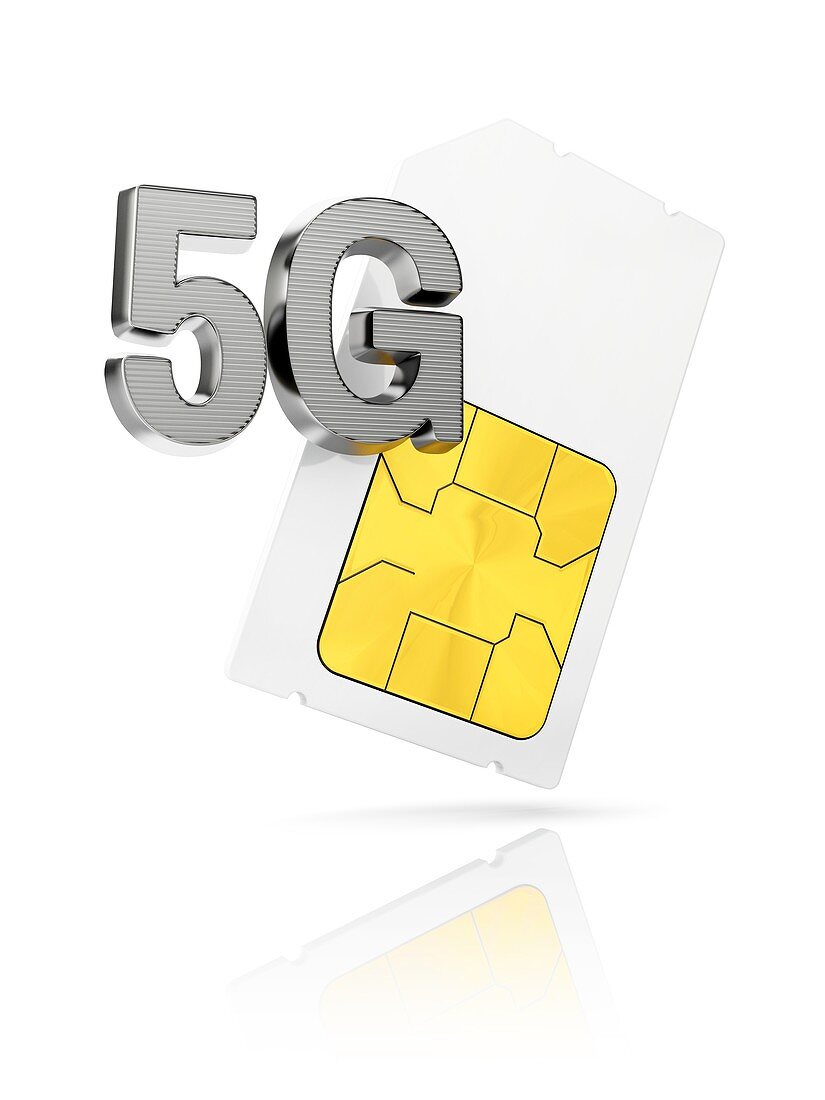 5G sim-card, illustration