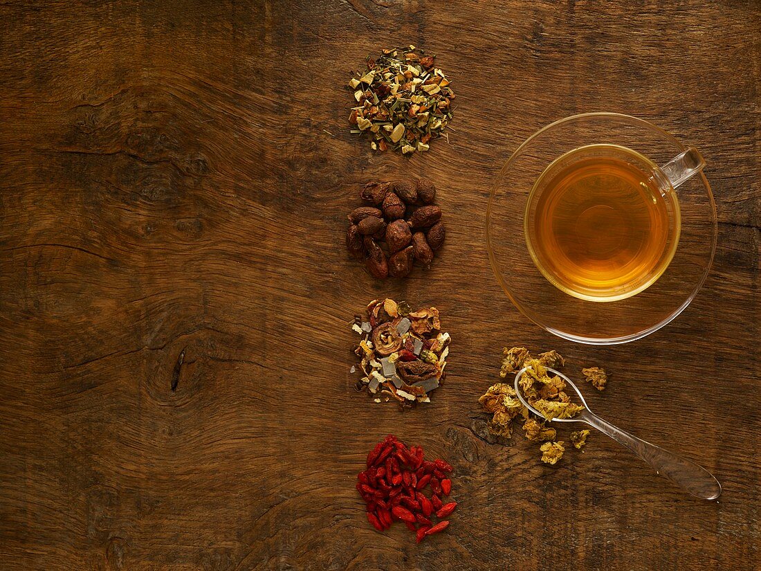 Herbs used to make herbal tea