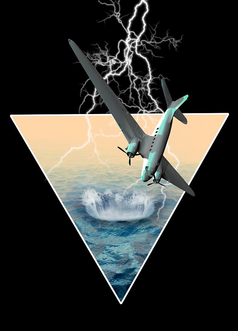 Bermuda triangle, illustration