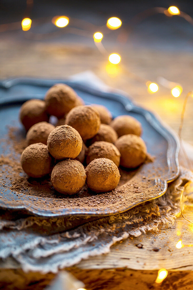 Chocolate truffles for Christmas