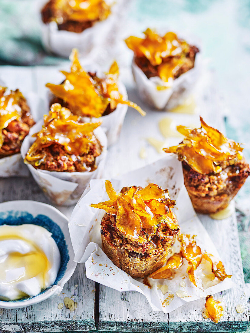 Golden Beetroot and Carrot Cakes