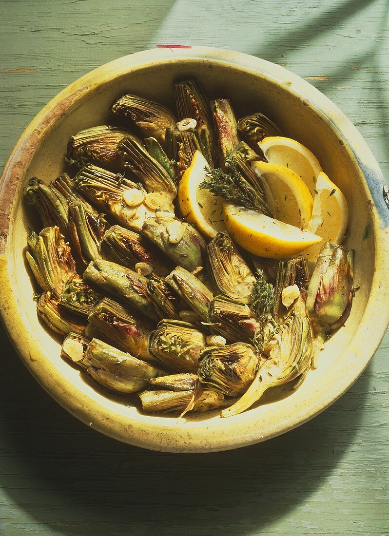 Roasted Artichokes with Garlic