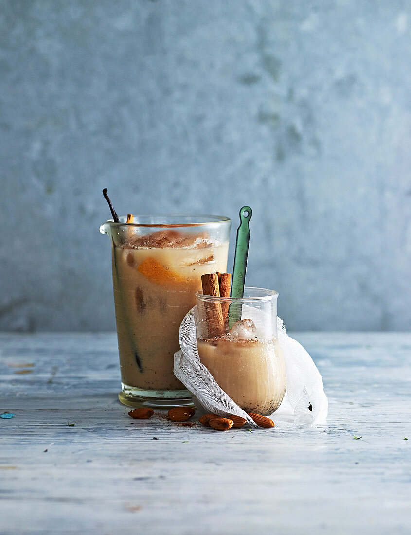 Hot and cold almond chai tea