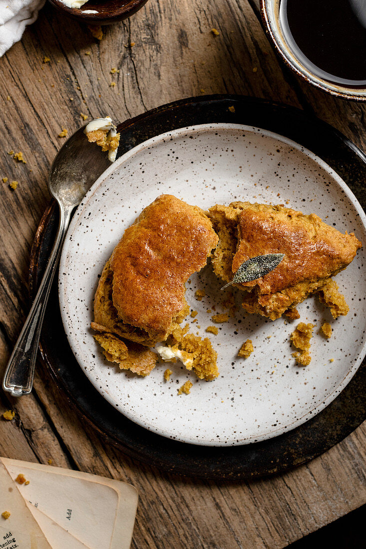 Pumpkin Scones and Coffee