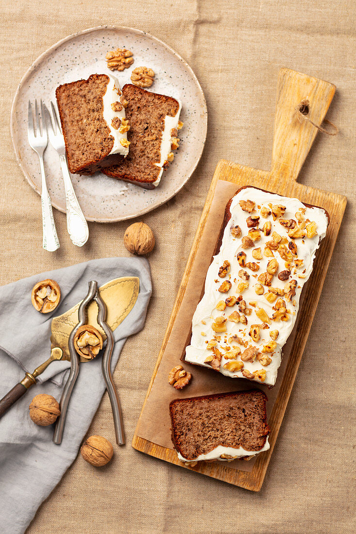 Banana and walnut bread