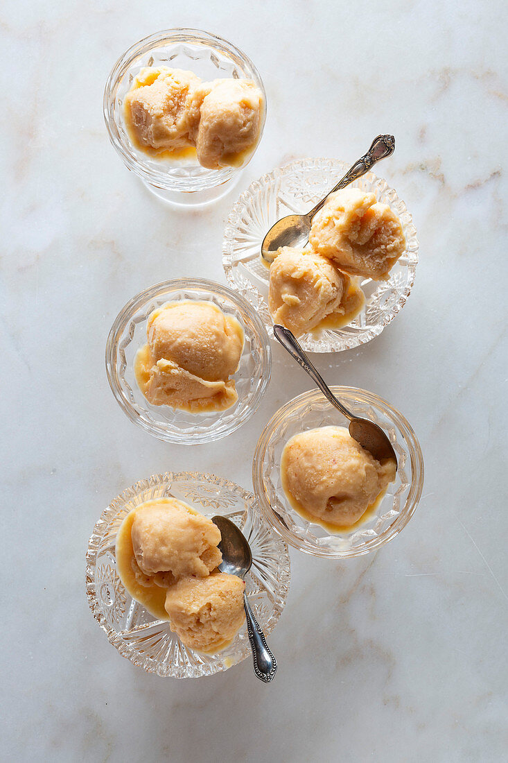 Peach Lassi Sorbet