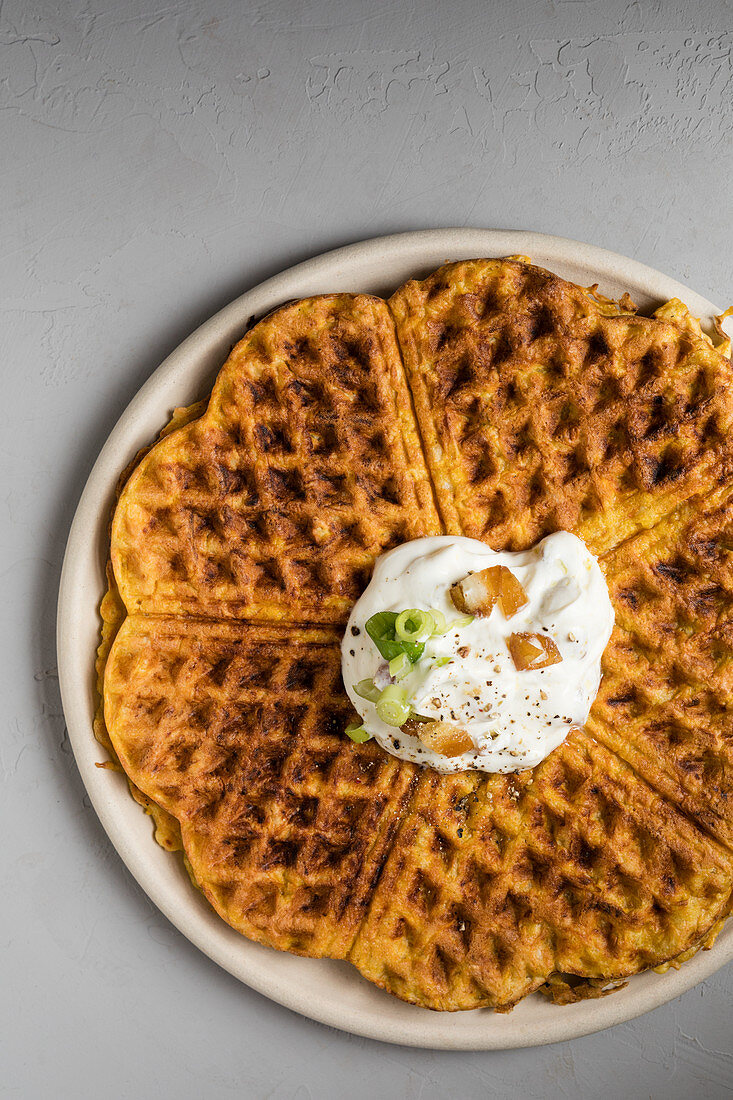 Arabian carrot waffles