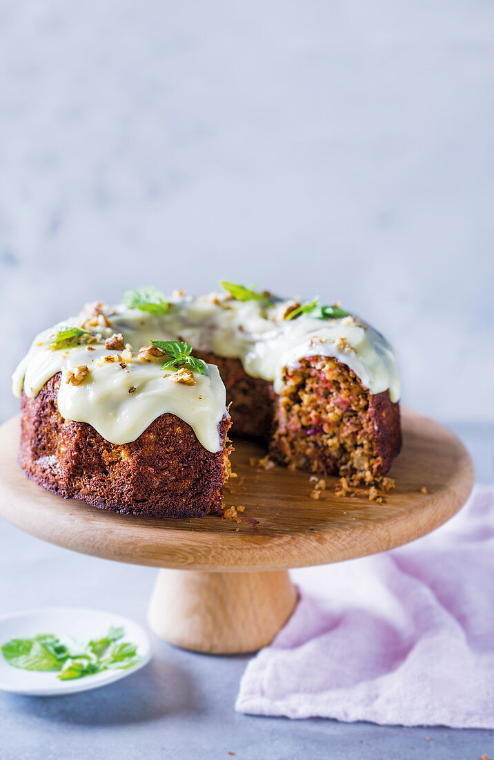 Beetroot and carrot cake