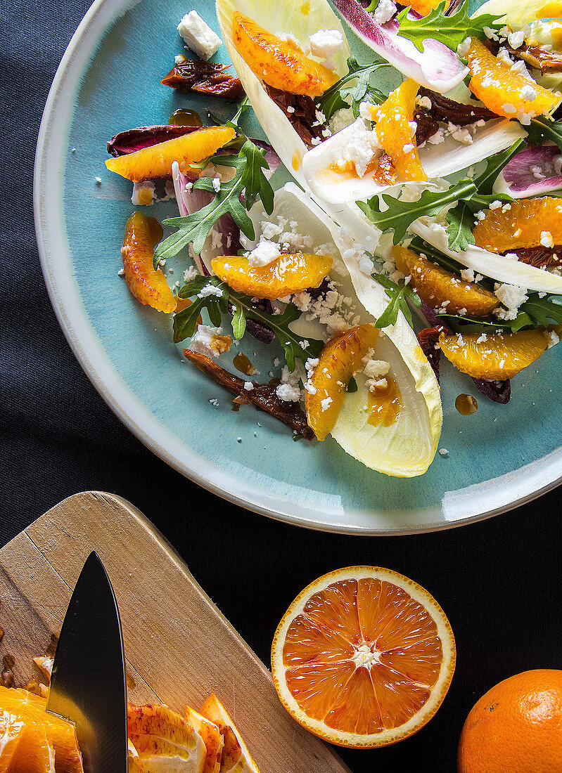 Chicory salad with blood orange