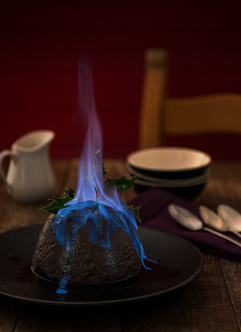 Flambierter Christmas Pudding