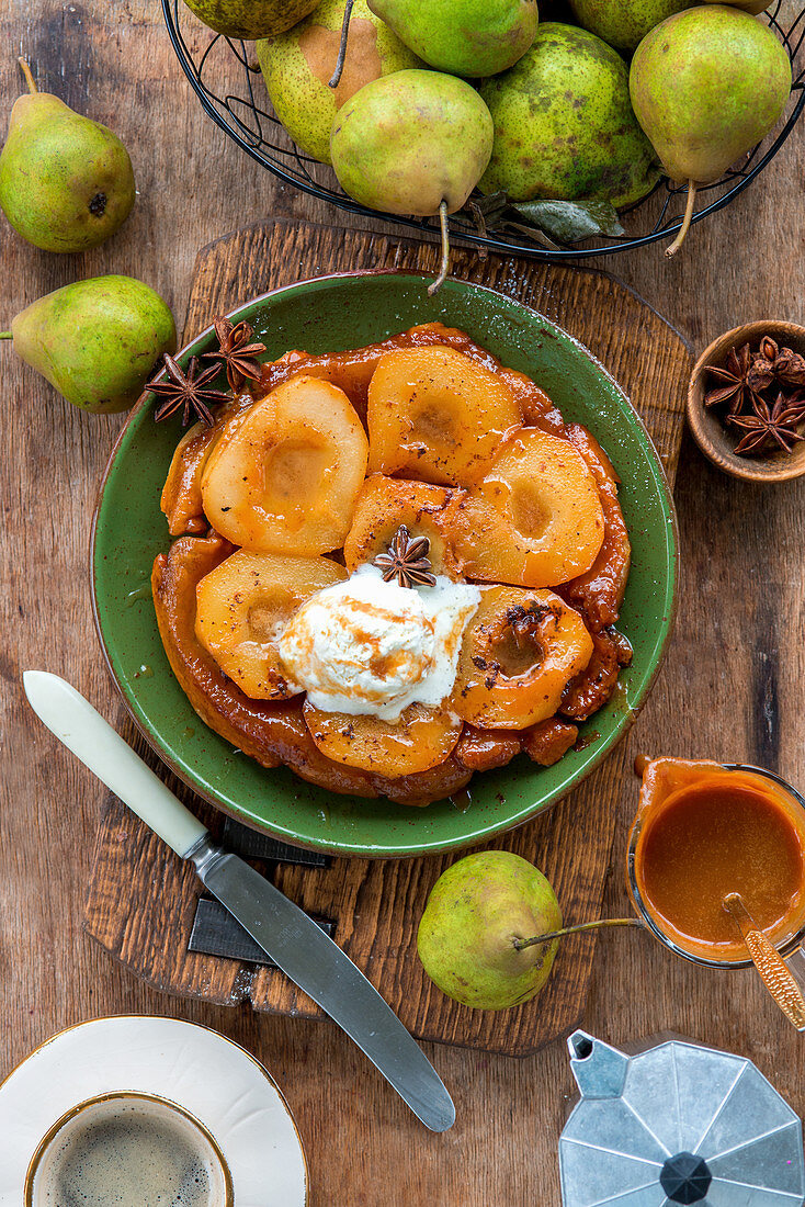 Birnen-Tarte Tatin