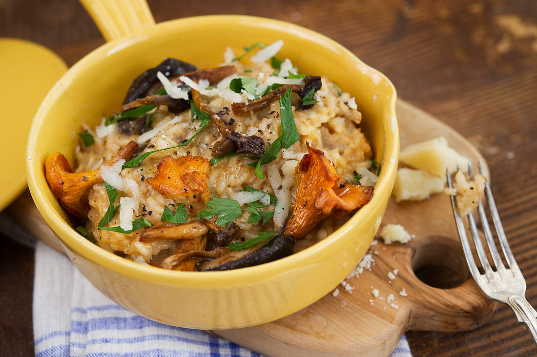 Mushroom risotto with Parmesan