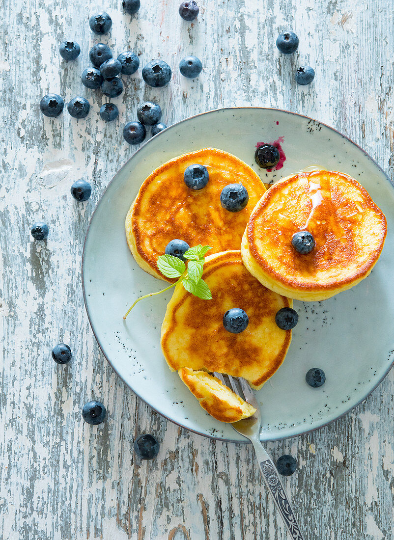 Pancakes with blueberries