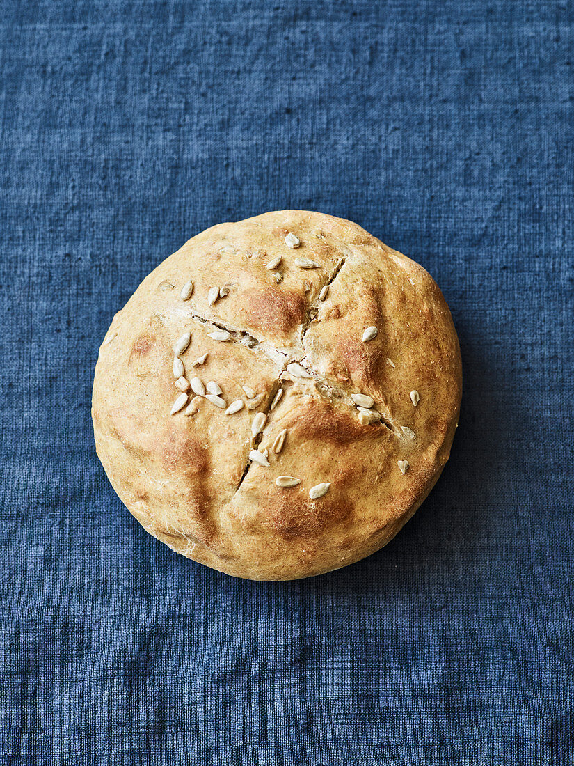 Freshly baked wholemeal bread with spice