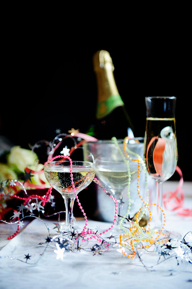 Champagne at a New Year's Eve party