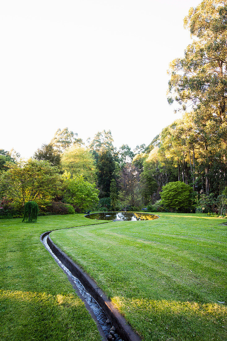 Stream flows through the garden