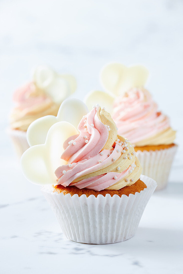 Coconut ice cupcakes