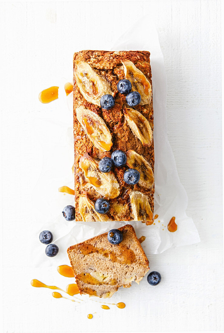 Gluten-free banana bread with maple syrup