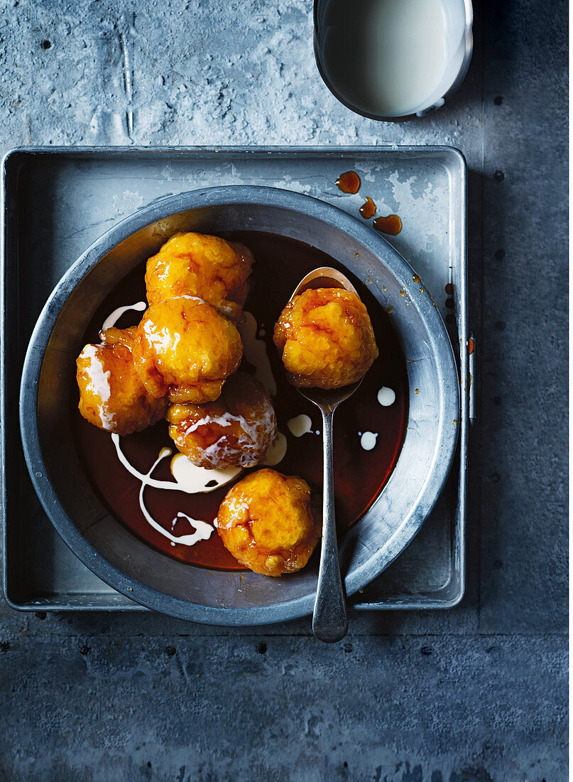 Cider caramel dumplings