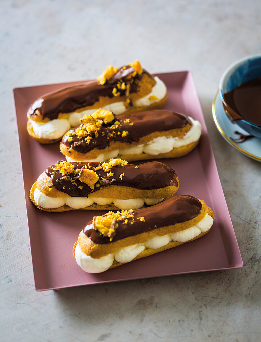 Chocolate eclairs