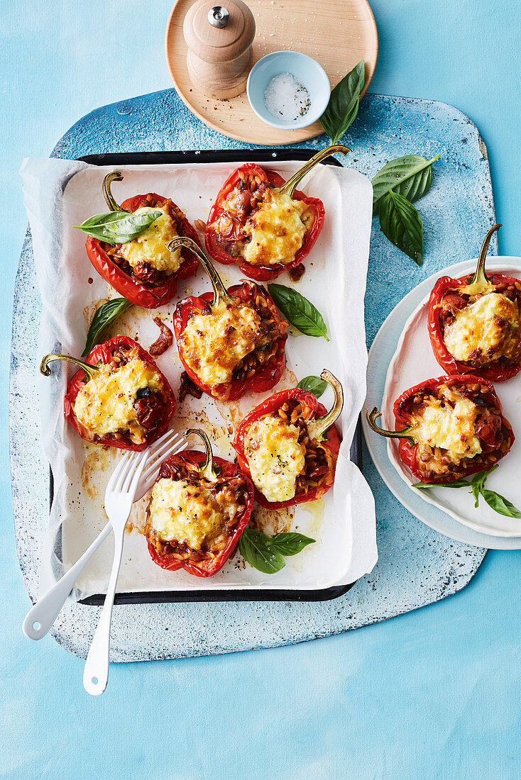 Vegeterian stuffed capsicums