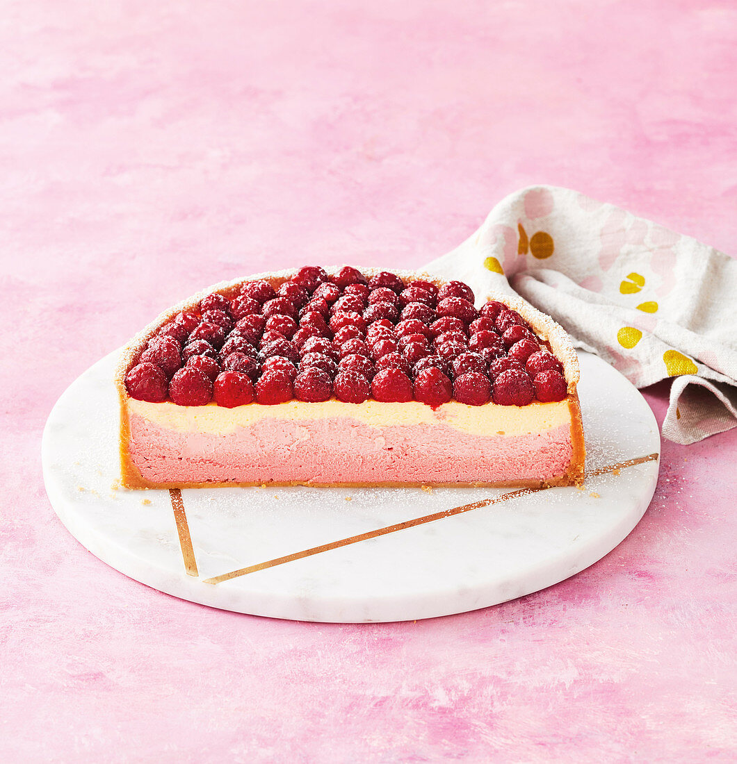 Berry and white chocolate ombré cheesecake
