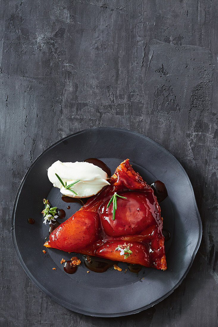 Apple and rosemary tarte tatin