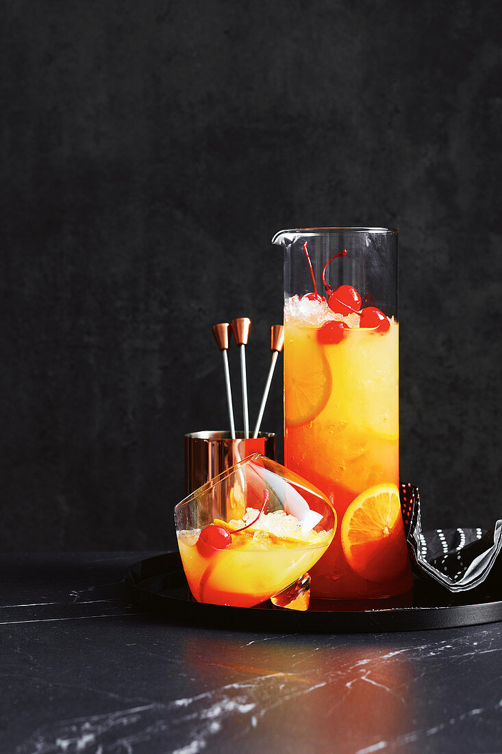 Tequila sunrise punch