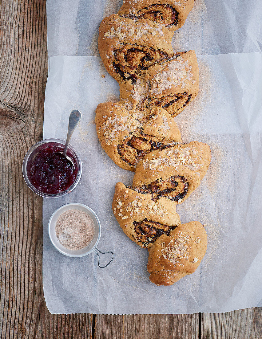 Gluten-free plum jam bread