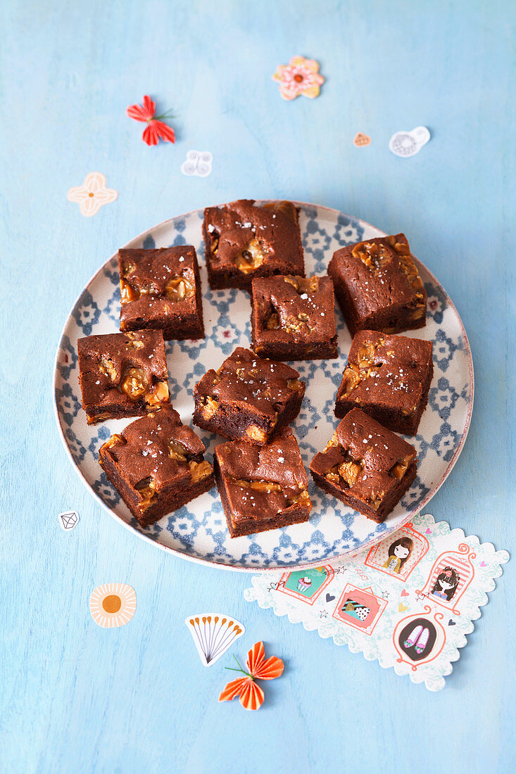 Salted caramel and chocolate brownies