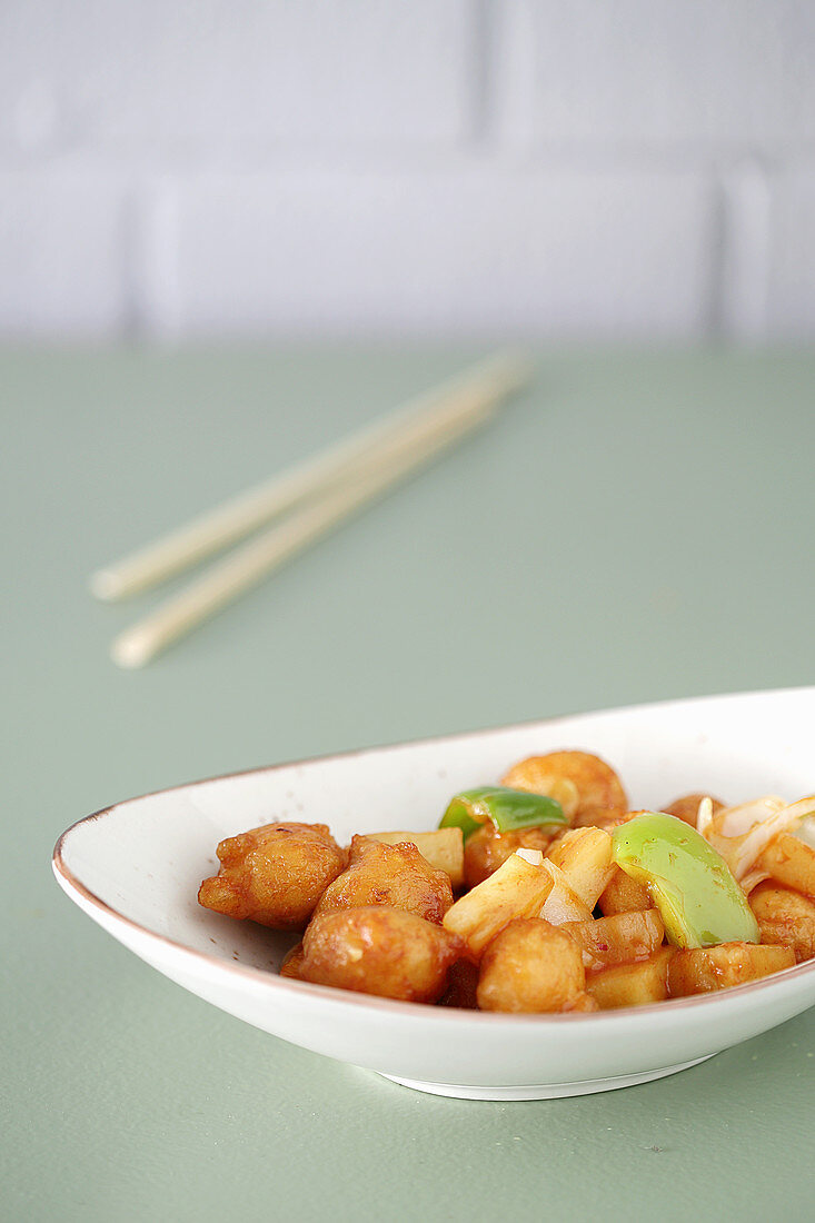 Sweet and sour chicken (China)