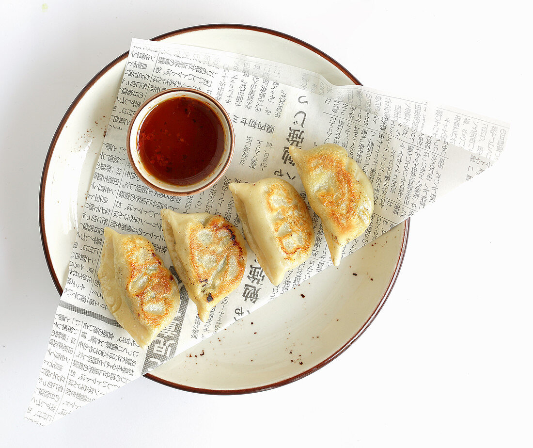 Gyoza with a vegetable filling