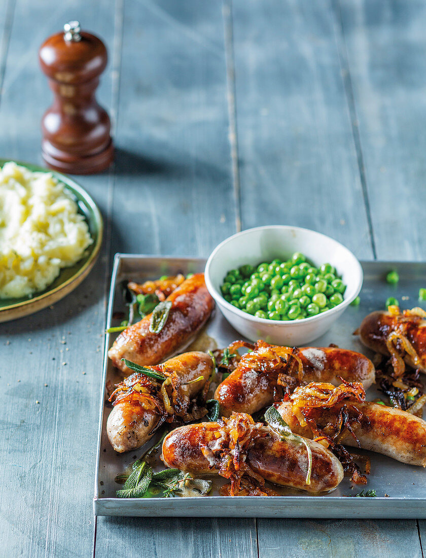 Pork sausauge with burnt herb butter (South Africa)