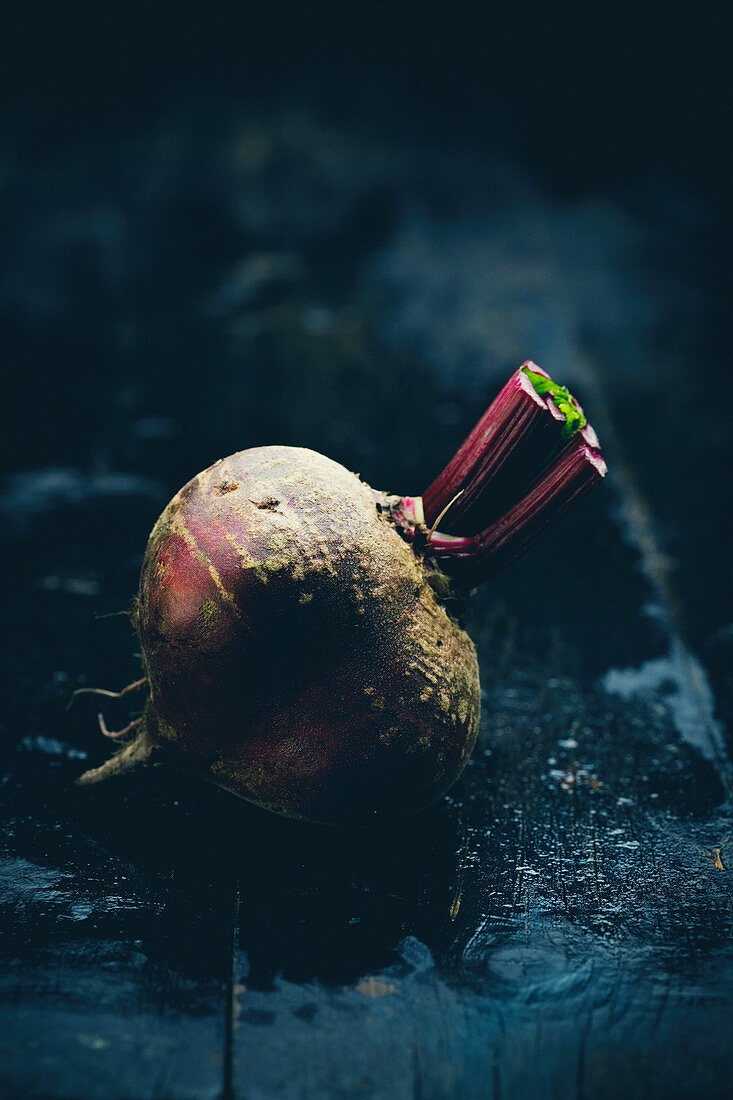Beetroot on a dark surface