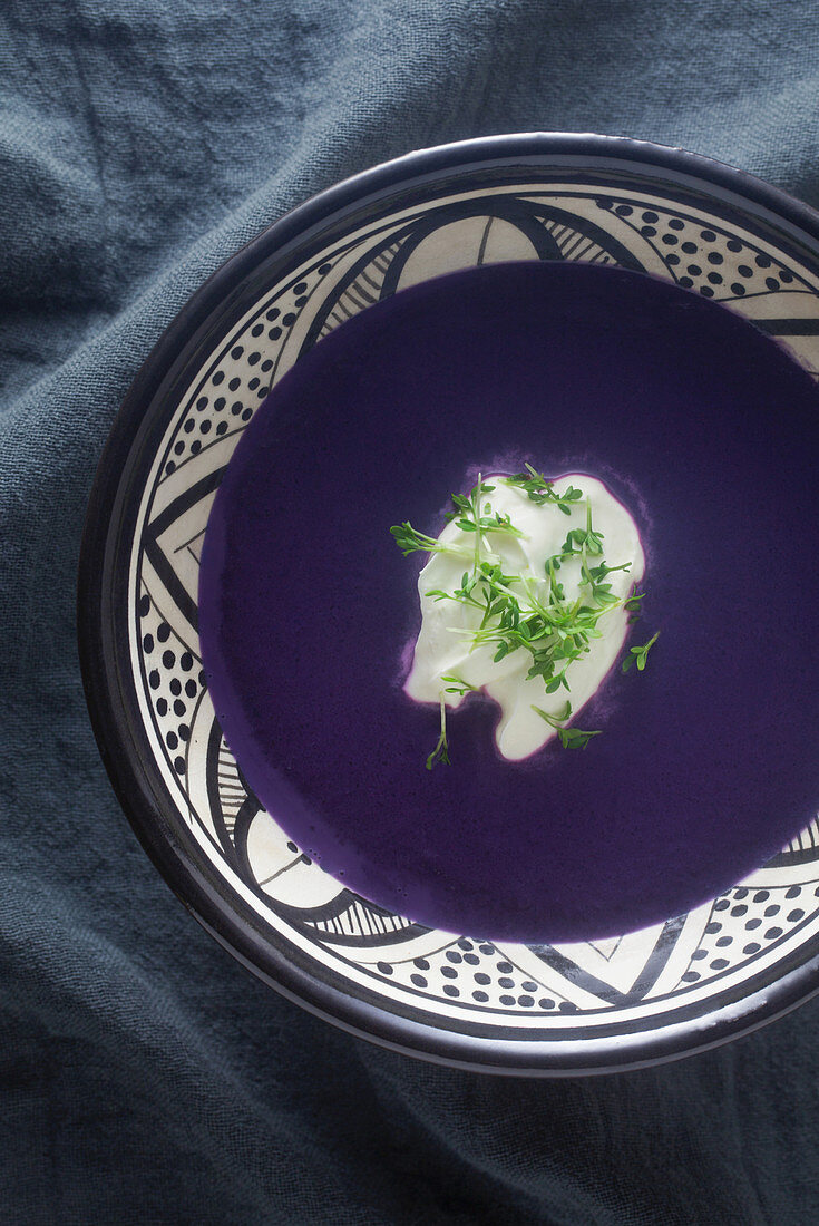 Purple carrot soup