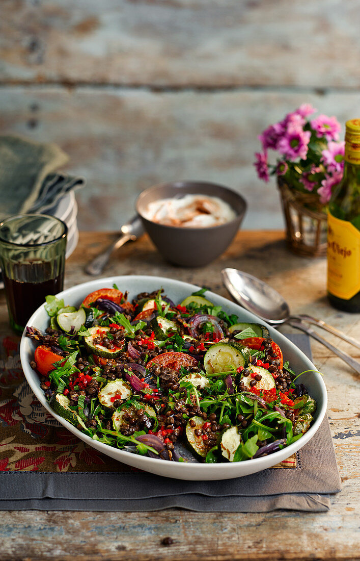 Puylinsensalat mit Zucchini